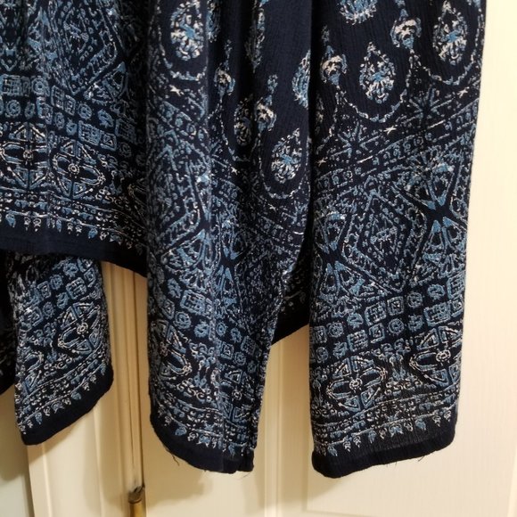 Bila dress XXL abstract geometric tribal floral crochet neck midi maxi boho - Picture 12 of 14